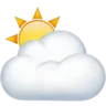 sun behind clouds emoji